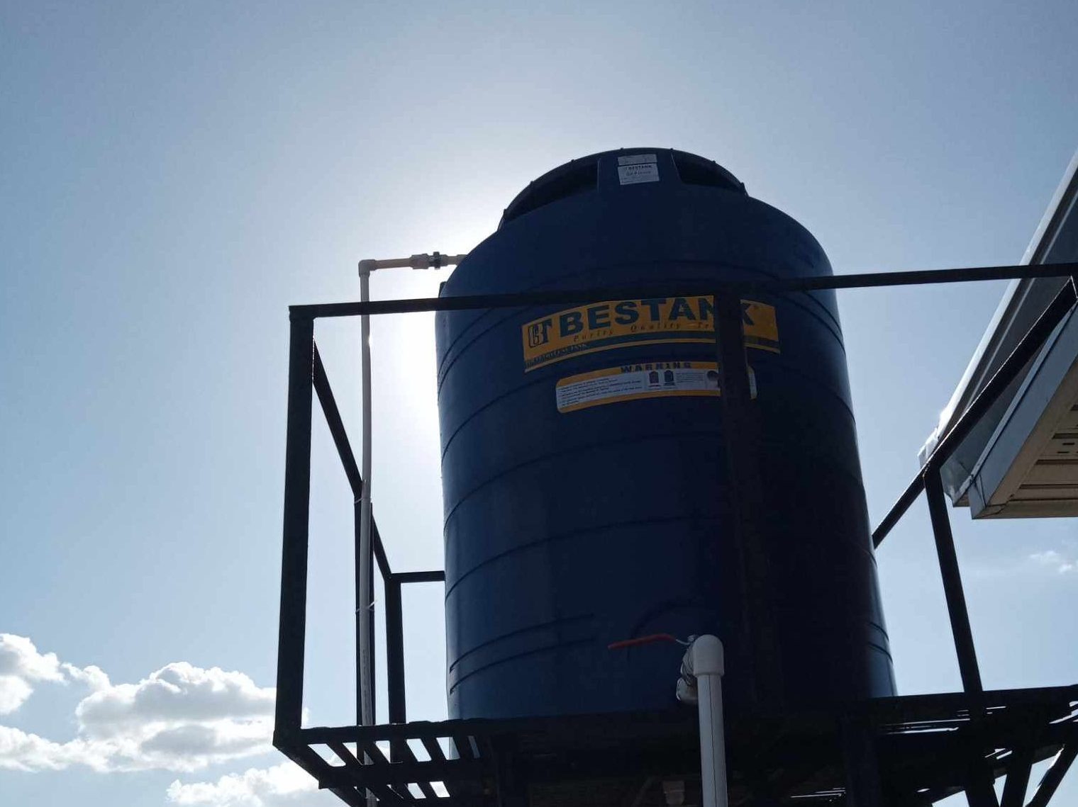 DAB E.sybox Mini3 + 660 liter Bestank Polyetylene Storage Tank installation in San Pedro, Laguna