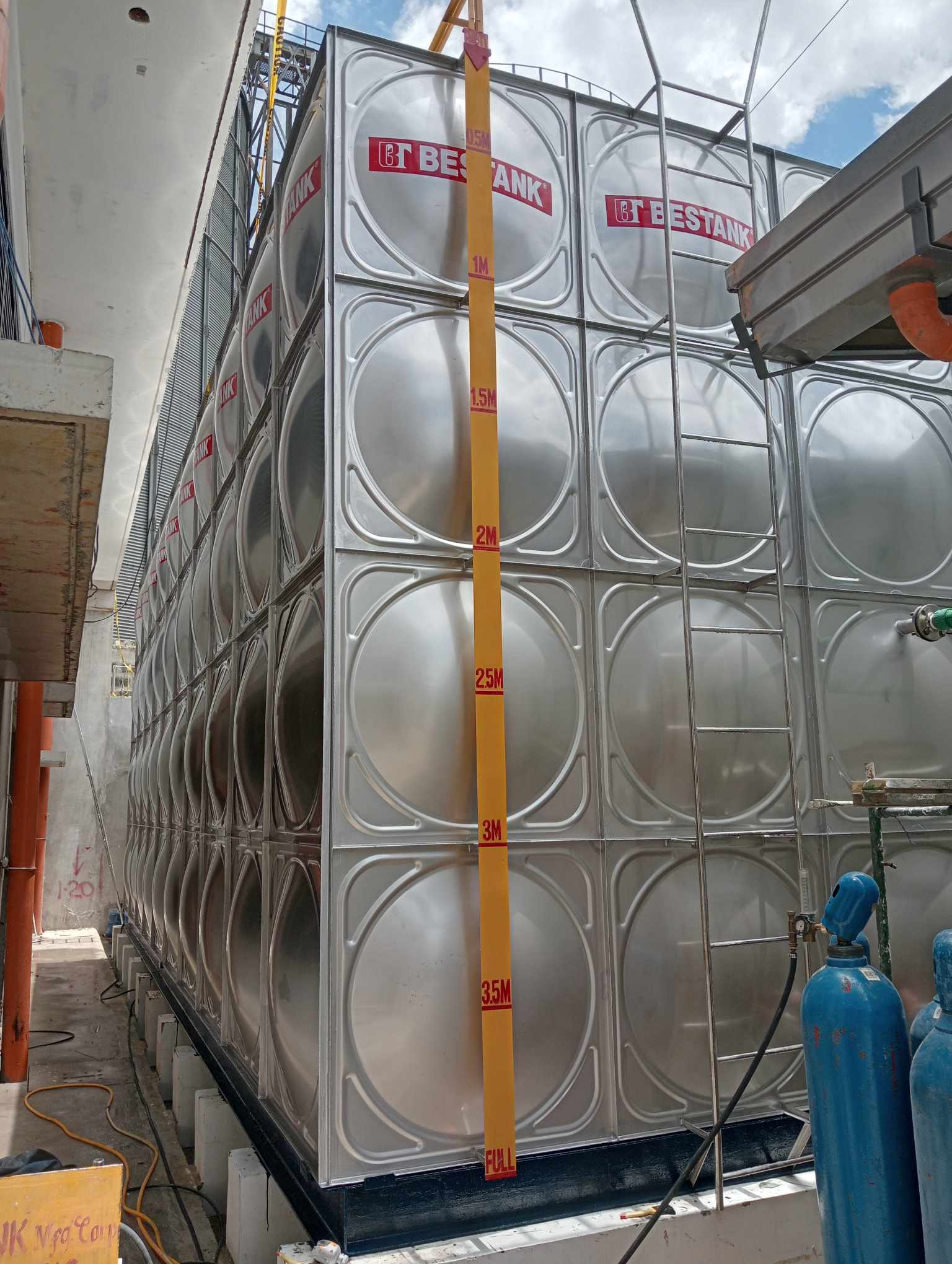 Bestank Stainless Steel Modular Storage Tank installed at Kuysen Warehouse, Quezon City