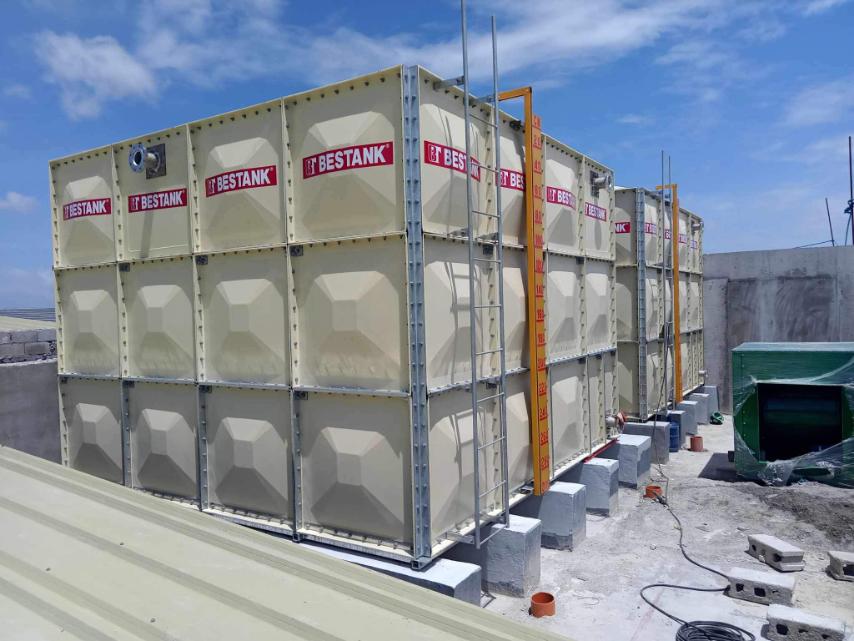 Bestank FRP Modular Storage Tank installed at Landlite Building