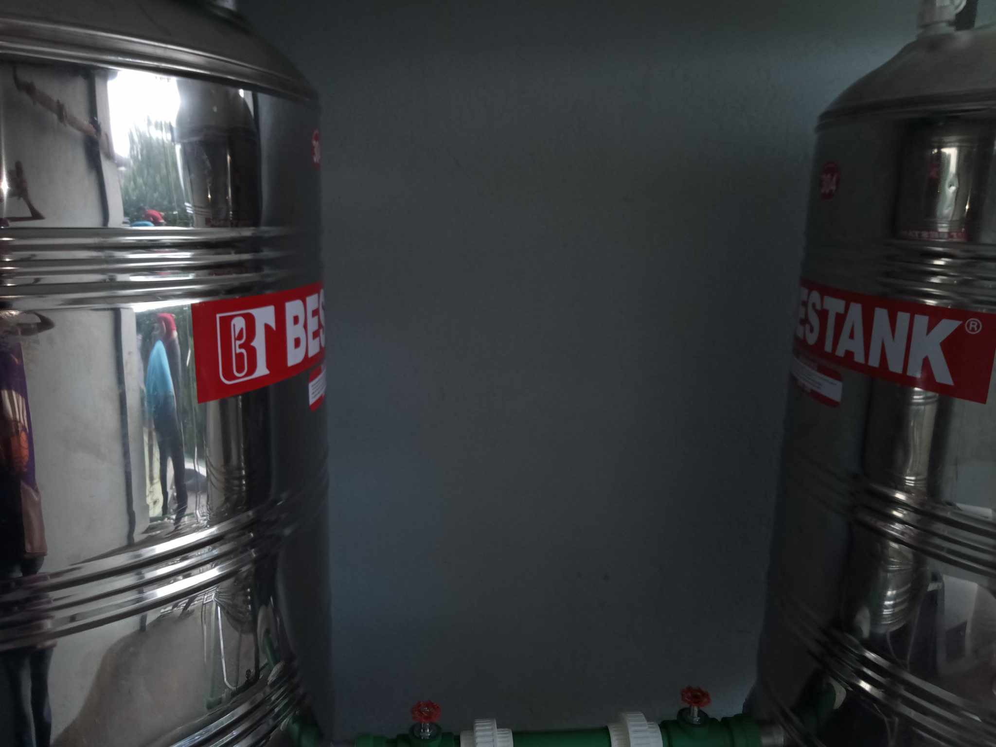 2 units of 1500 liters Bestank Stainless Steel Storage Tank installation at Tugatog, Malabon