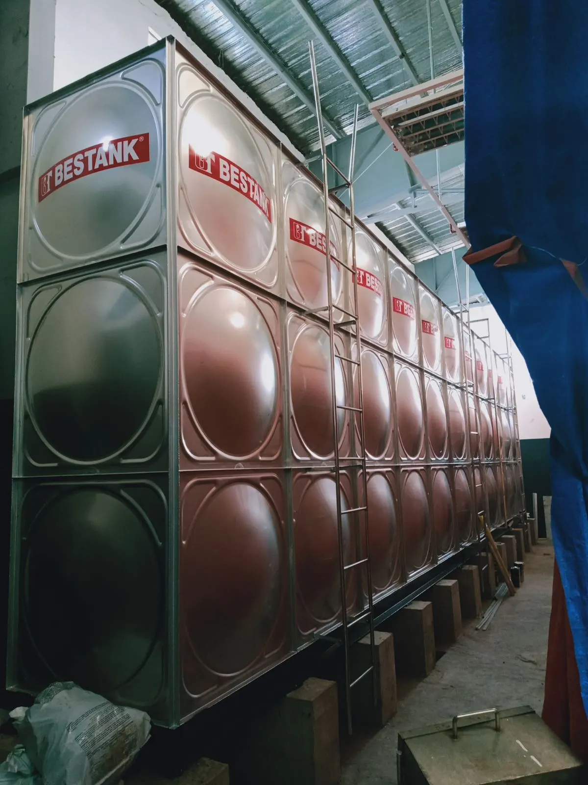 Bestank Stainless Steel Modular Storage Tank installed at Nissan Bacoor Showroom