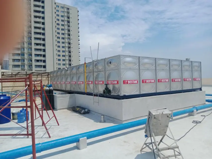 Bestank Stainless Steel Modular Storage Tank installed at Legaspi Tower 300