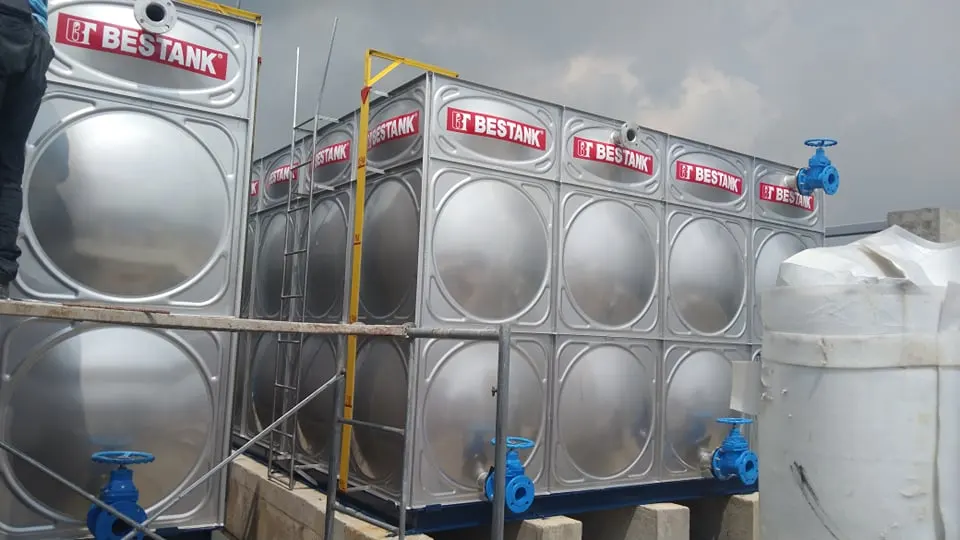 Bestank Stainless Steel Modular Storage Tank installed at Vista Ponte