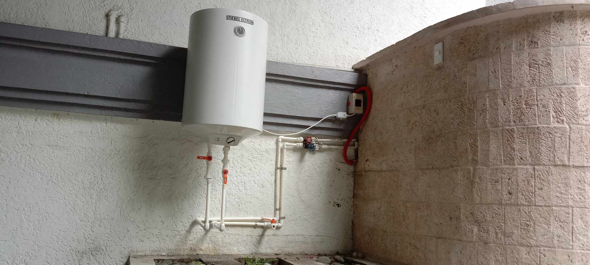 1 unit of Stiebel Eltron EVS 80L Storage Water Heater + 1 unit Varem Expansion Tank installed in Makati City